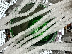 Нить бусин из горного хрусталя 8мм, рондель