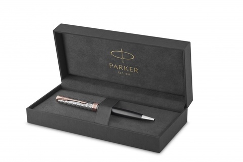 Шариковая ручка Parker Sonnet Premium Refresh GREY, цвет чернил Мblack, в подарочной упаковке123