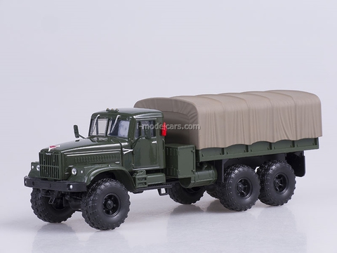 KRAZ-255B board with awning 1979 green 1:43 Nash Avtoprom