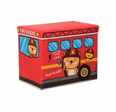 Коробка для хранения игрушек и вещей Blonder Home Trailer Fire Truck CVAN и 30