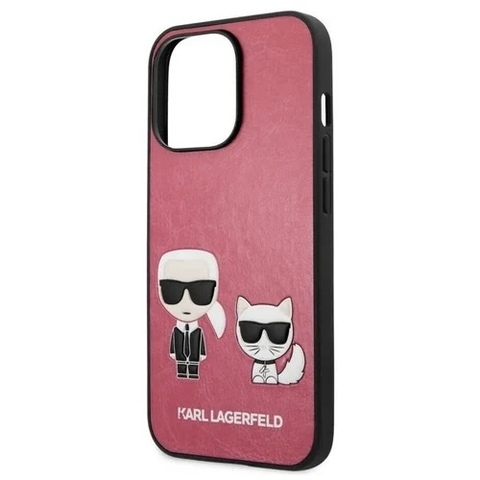Кожаный чехол Karl Lagerfeld SKC PU Leather для iPhone 13 (Розовый)