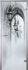 Купить Стеклянная межкомнатная дверь Аркада стекло бесцветное матовое
