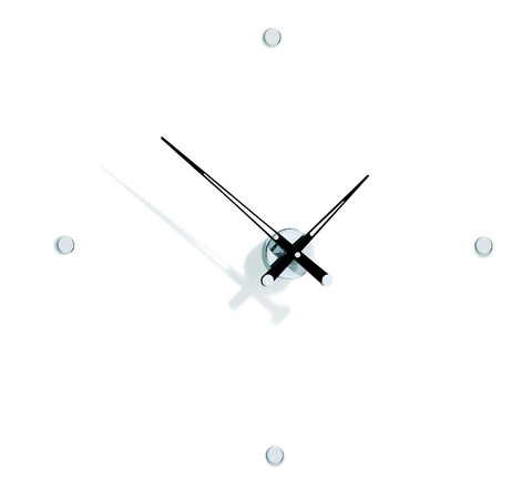 Часы Nomon Rodon 4 i BLACK, (основа - хромированная сталь/стрелки - черный лак). D=70см