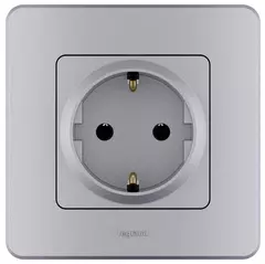 INSPIRIA Розетка 2К+3 алюминий 673722