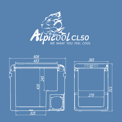 Компрессорный автохолодильник Alpicool CL50 (12V/24V/220V, 50л)