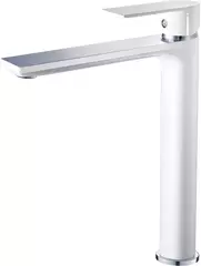 Смеситель для раковины высокий HAIBA HB11505-8 хром-белый