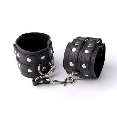 Чёрные наручники с клёпками - Sitabella BDSM accessories 3051-1