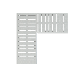 Решетка для дренажного углового желоба 100 мм, оцинкованная сталь, арт. ADZ-R122R AlcaPlast фото
