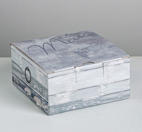 Коробка складная одиночная Квадрат «Тебе», 15 × 15 × 7 см, 1 шт.