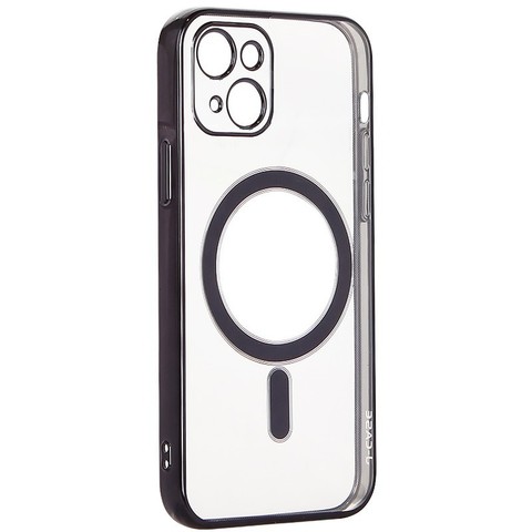 Силиконовый чехол J-case с магнитом (MagSafe) для iPhone 13 Mini (5.4) (Черный)