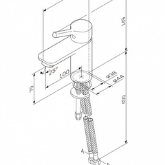 Cмеситель для умывальника излив 100 мм, хром, AM.PM X-Joy S - F85B02100