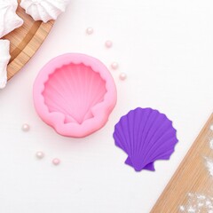 Силиконовый молд  «Ракушка», d=6 см