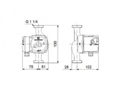 Циркуляционный насос Grundfos UPS 20-40 130 (96281371)