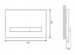КНОПКА PILOT БЕЛАЯ ГЛЯНЦЕВАЯ СТЕКЛО