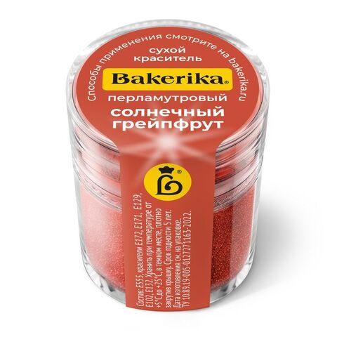 Краситель сухой перламутровый Bakerika «Солнечный грейпфрут» 4 гр