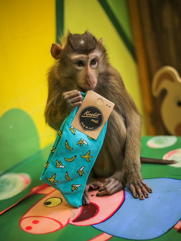 Носки с рисунком бананов оптом