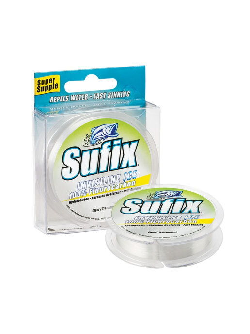 Леска зимняя SUFIX Invisiline Ice Fluorocarbon прозрачная 50 м -  .