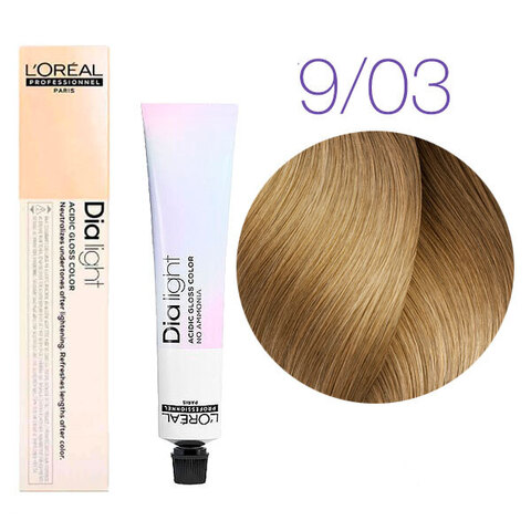 L'Oreal Professionnel Dia light 9.03 (Молочный коктейль золотистый) - Краска для волос