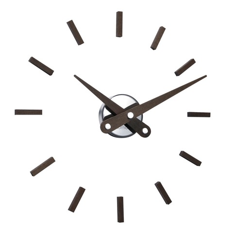 Часы Nomon PUNTOS SUSPENSIVOS 12N (основа - хромированная сталь/деления и стрелки - венге). D=50см