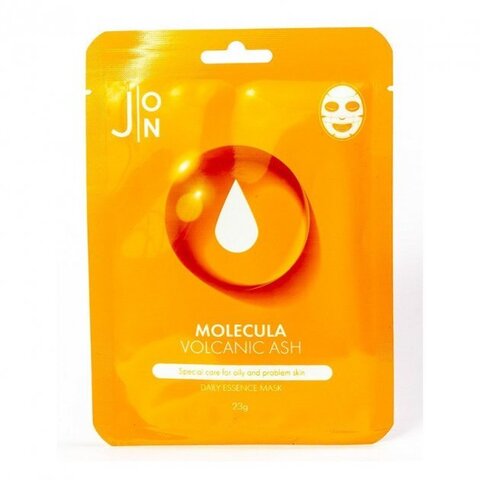 [J:ON]/Ткан, маска д/лица ВУЛКАНИЧЕСКИЙ ПЕПЕЛ MOLECULA VOLCANIC DAILY ESSENCE MASK 23 мл, 1шт