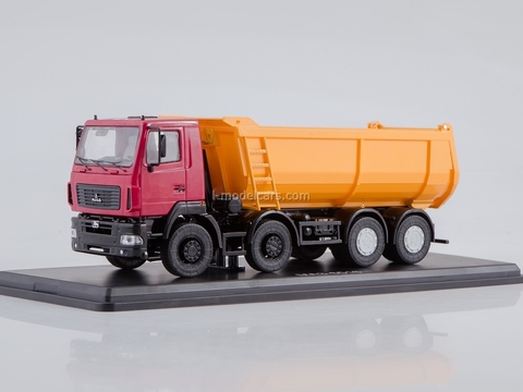 MAZ-6516 tipper U-shaped body red-yellow 1:43 Start Scale Models (SSM)