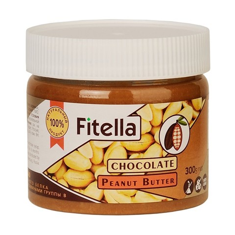 Паста Fitella арахисовая с какао 300г