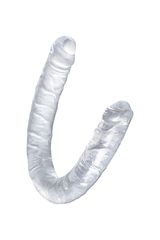 Прозрачный двухсторонний фаллоимитатор Double Dildo - 40 см. - 