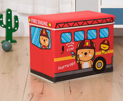 Коробка для хранения игрушек и вещей Blonder Home Trailer Fire Truck CVAN и 30