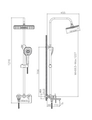Стойка душевая со смесителем HAIBA HB24505-8 хром-белый