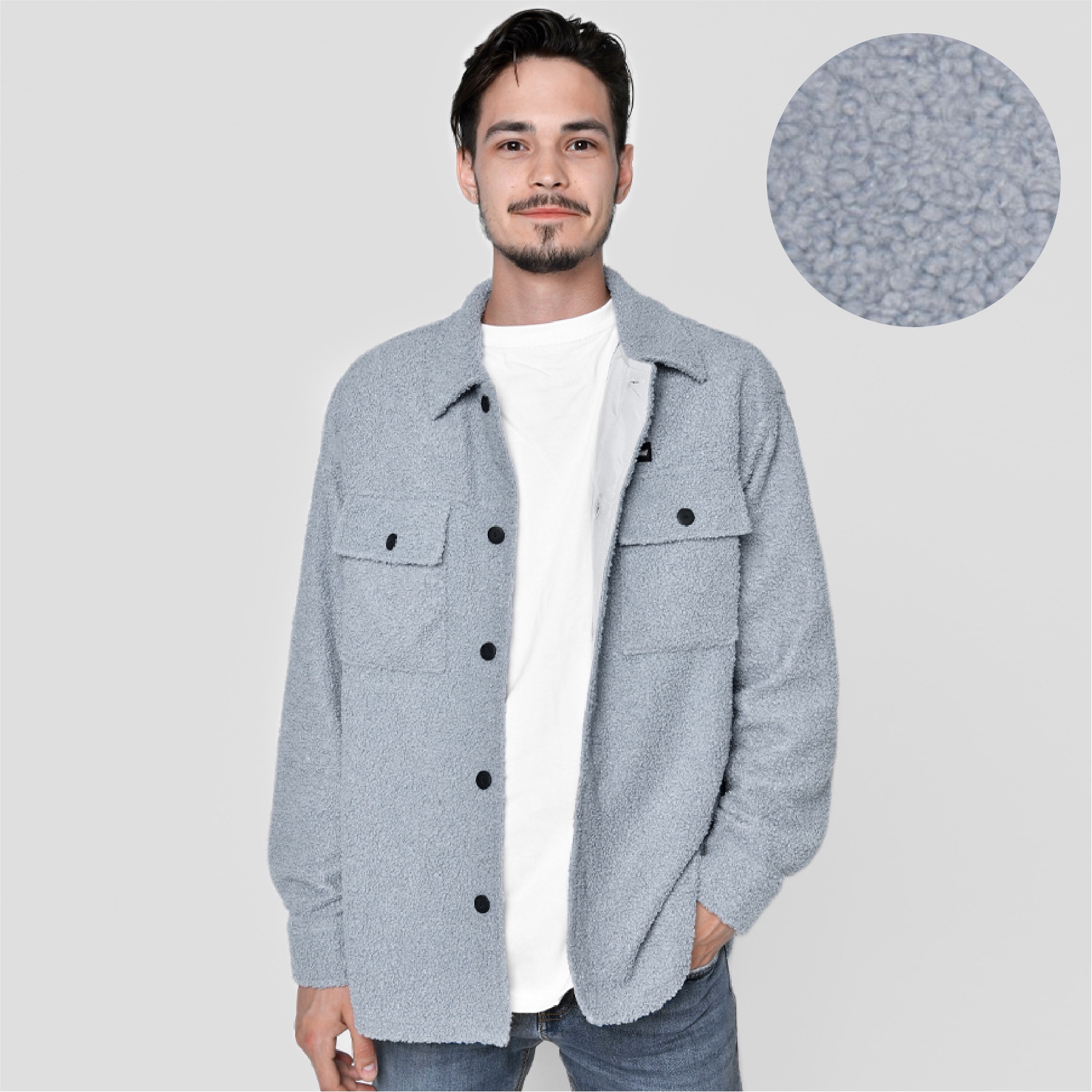 Рубашка из искусственного меха Shirt Seal Grey