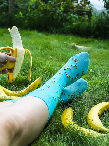 Носки с принтом бананов оптом