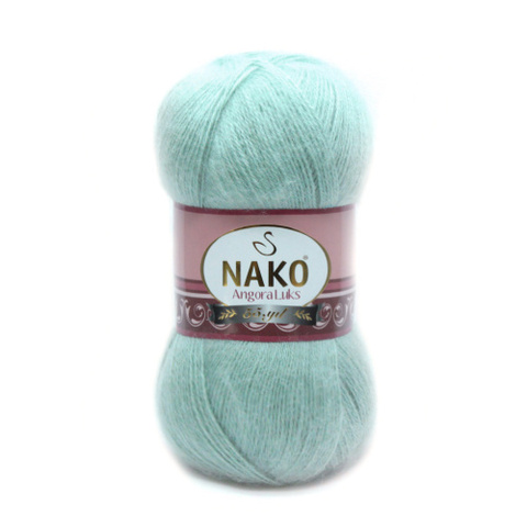 Пряжа Nako Angora Luks 10023 дымчато-бирюзовый (уп. 5 мотков)