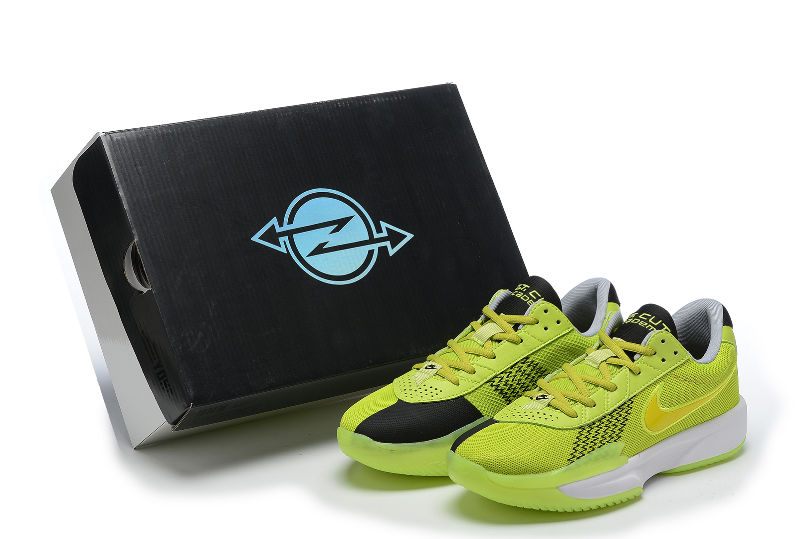 Nike green and black shoes sales