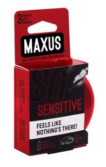 Ультратонкие презервативы в железном кейсе MAXUS Sensitive - 3 шт. - 