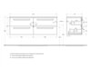 Cezares ECO-CER-N-1200-4C-SO-2-PS-P ECO-CER-N База под раковину подвесная с четырьмя выкатн. ящ. для раковины с дв. чашами, Фисташковый Софт, 1200x457x500