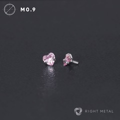 Cubic Zirconia Heart Pink