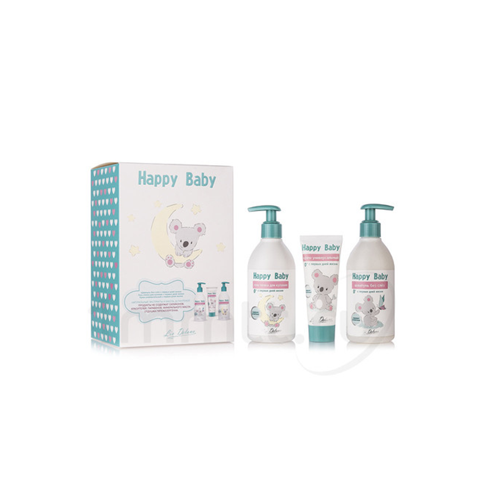 Liv-delano Подарочный набор Happy Baby с первых дней жизни ( шампунь+гель-пена+крем)