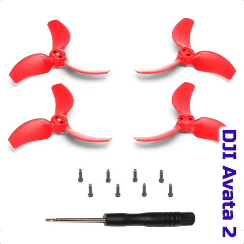 Набор запасных пропеллеров для DJI Avata 2 (красные)