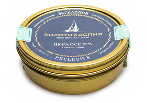 Икра осетровая "Золото Каспия Эксклюзив" классическая, 250г