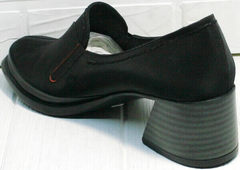 Весенние туфли женские на устойчивом каблуке 6 см H&G BEM 167 10B-Black.