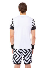 Футболка теннисная Hydrogen Tech Labyrinth Tee - white/black