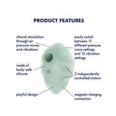 Стимулятор клитора с вибрацией и воздушной стимуляцией Satisfyer Cloud Dancer