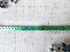 Тесьма пайетки на нитке с голограммой, ш.0,6 см.