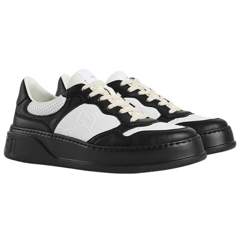 Кроссовки Gucci GG Embossed Sneaker Black White, черный