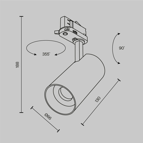 Трековый светильник Maytoni Focus led TR197-3-20WCCT-M-B