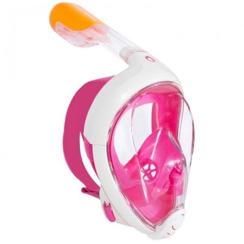 Маска для плавания Free Breath розовая (размер S/M)