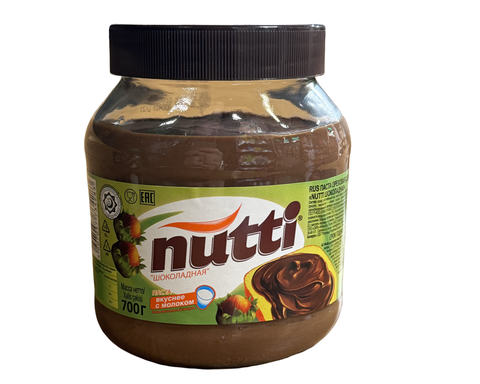 Nutti стекло ореховая ШОКОЛАДНАЯ паста 700г