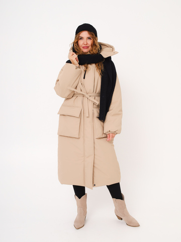 Пальто зимнее City женское, кемел