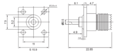 ВЧ разъем M (Mini-UHF) серии M-245