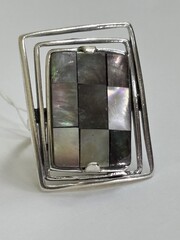 Декарт (кольцо  из серебра)